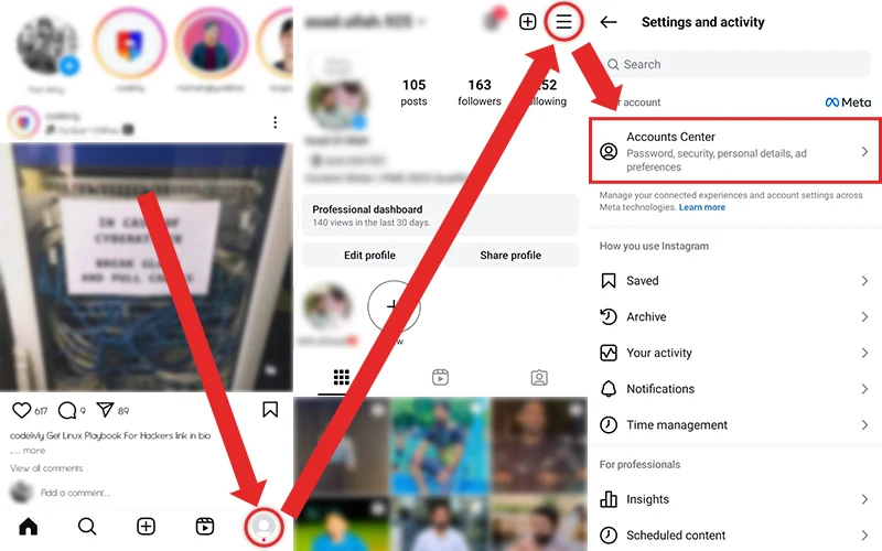 how to Deactivate instagram account from mobile app