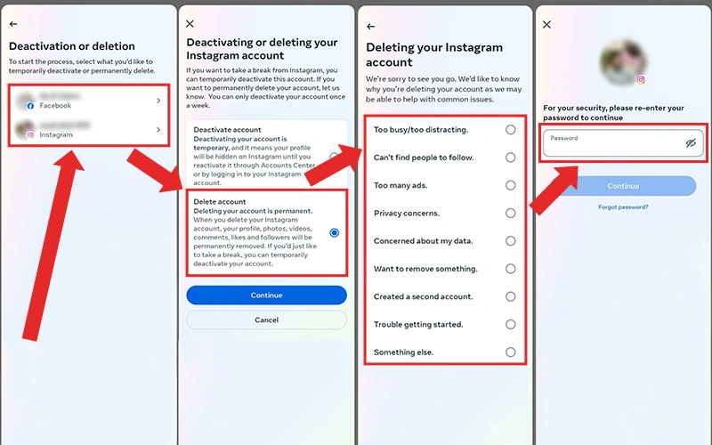 Permanently Delete instagram account step by step guide